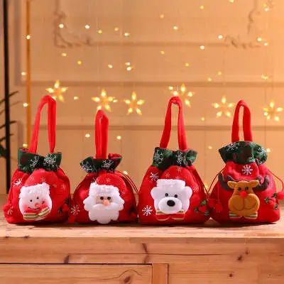 Julgodis dragsko väska gåva påse - förpackning dekoration