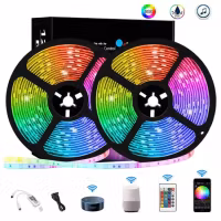 Smart WiFi 5050 SMD RGB Vattentät LED Strip Light Smart Wifi Led Strip Lights med Alexa Google Assistant App