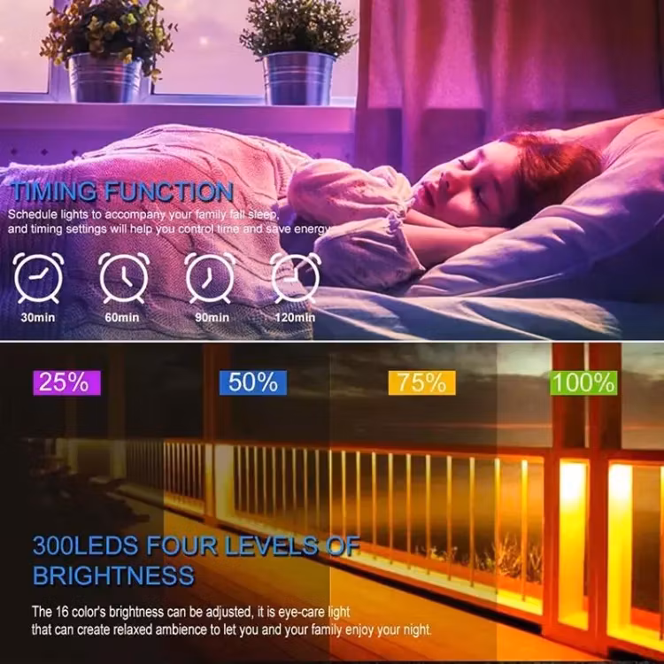 Smart WiFi 5050 SMD RGB Waterproof LED Strip Light Smart Wifi Led Strip Lights with Alexa Google Assistant App