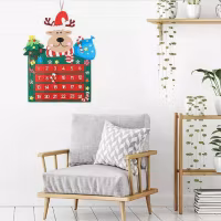 Diy Juldekorationer filt adventskalender med fickor