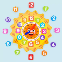 Wooden clock - educational clock toy