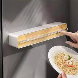 Plastfolie dispenser med glidklippare
