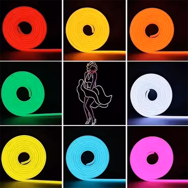 Waterproof Neon Flexible Rope Light - Silicone Neon LED Strips Light -5M