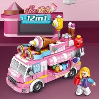 Ice cream truck Toys for children - construction Educational DIY intelligence Christmas building blocks with lego toys