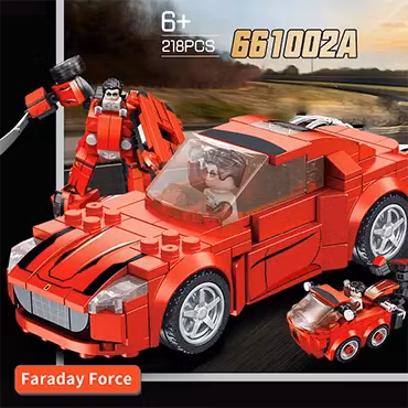 Racing Car 3 Shapes Bricks Toy Building Blocks Children Educational Toys