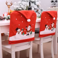 4 st jul stolsöverdrag, jultomte hatt stolsöverdrag