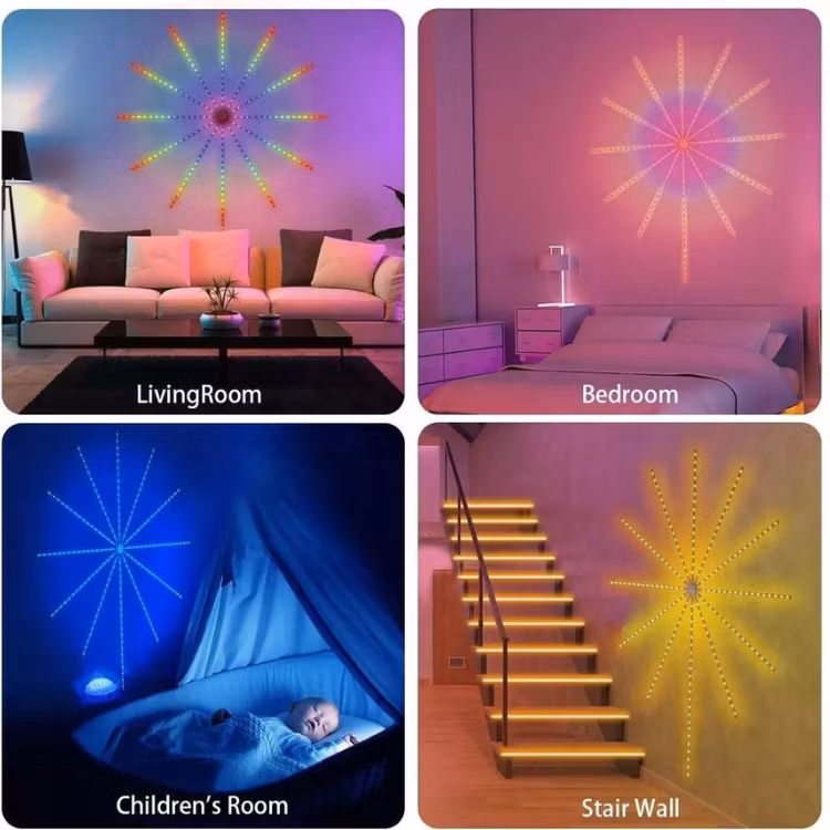 Fyrverkeri Smart WIFI - Bluetooth LED - RGBIC