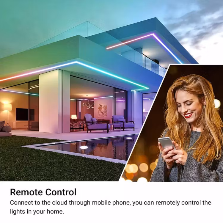 RGBIC LED remsa -Typ C - WiFi + Bluetooth- Ljusslinga 5M -10M