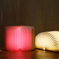 Stor vikbar boklampa LED USB - 8 färger -Uppladdningsbar