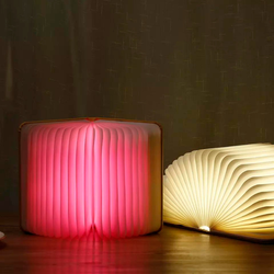 Stor vikbar boklampa LED USB - 8 färger -Uppladdningsbar