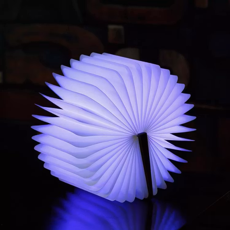 Large foldable book lamp LED USB - 8 colors - Rechargeable