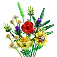 Flower building set - block toys for gift 167 pcs