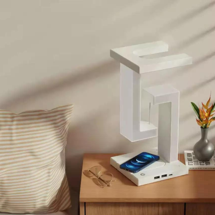 Bordslampa LED - Magnetiskt trådlös laddare - 4 i 1