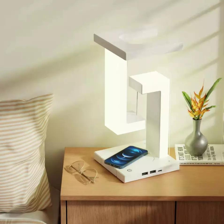Bordslampa LED - Magnetiskt trådlös laddare - 4 i 1
