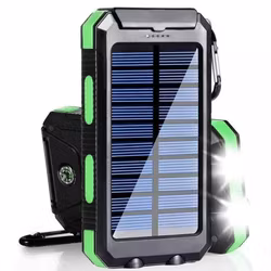 Utomhus mobil laddare, med solceller Powerbank- 20000mAh