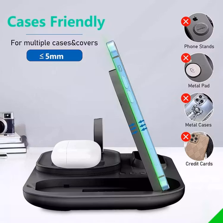 5-in-1 Wireless Charging Station with Night Light