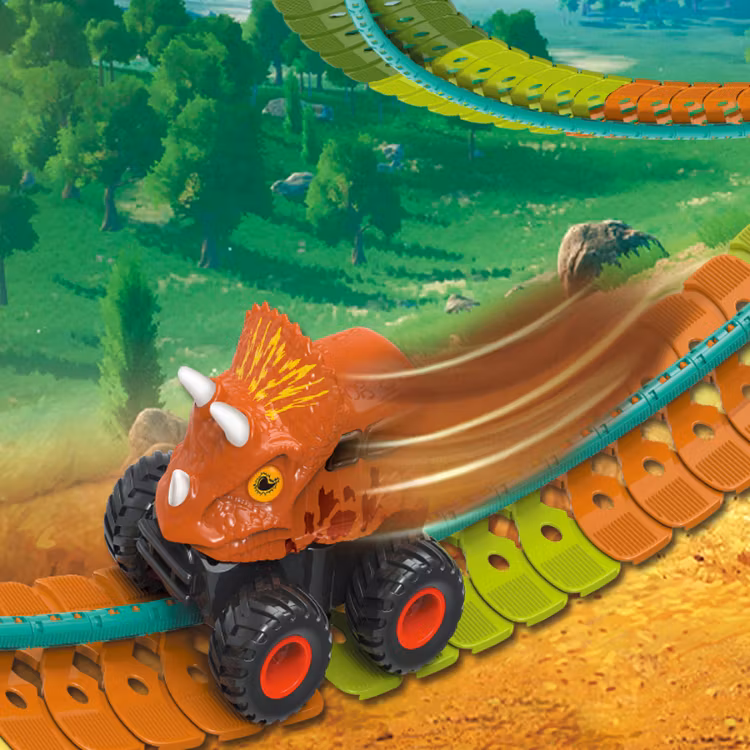 Dinosaur Car Tracks Toy 208 pcs