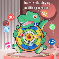 Toy bow and dart board for kids, sticky balls