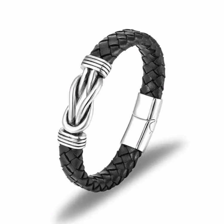 Oändlighet handgjorda äkta läderarmband