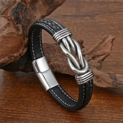 Oändlighet handgjorda äkta läderarmband