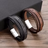 Hantverksmässigt tillverkade äkta läderarmband