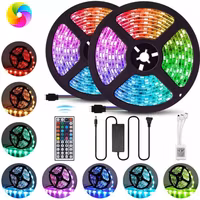 Vattentät 5050 LED färgskiftande flexibel RGB LED Strip-ljus med 44-knapps fjärrkontroll