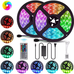 Vattentät 5050 LED färgskiftande flexibel RGB LED Strip-ljus med 44-knapps fjärrkontroll