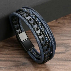 Snyggt och Hållbart: Äkta Läderarmband för Män