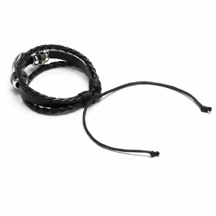 Nationell flagga stil armband tillbehör kohud justerbart