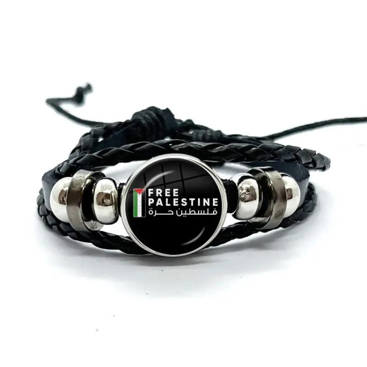 Palestinsk Flagga Kohud Armband med Justerbar