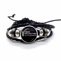 Palestinsk Flagga Kohud Armband med Justerbar