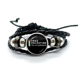 Palestinsk Flagga Kohud Armband med Justerbar