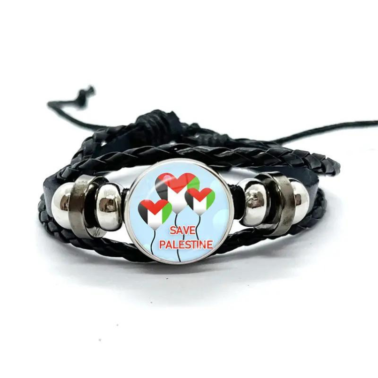 Palestinsk Flagga Kohud Armband med Justerbar