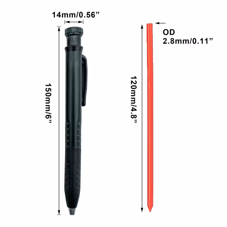 Deep hole marker Dry – 2.8 mm graphite & 6 colored pencils