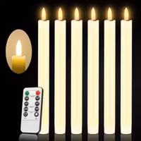 Electronic Flameless LED Candles – Waterproof White Taper Candles with Remote Control
