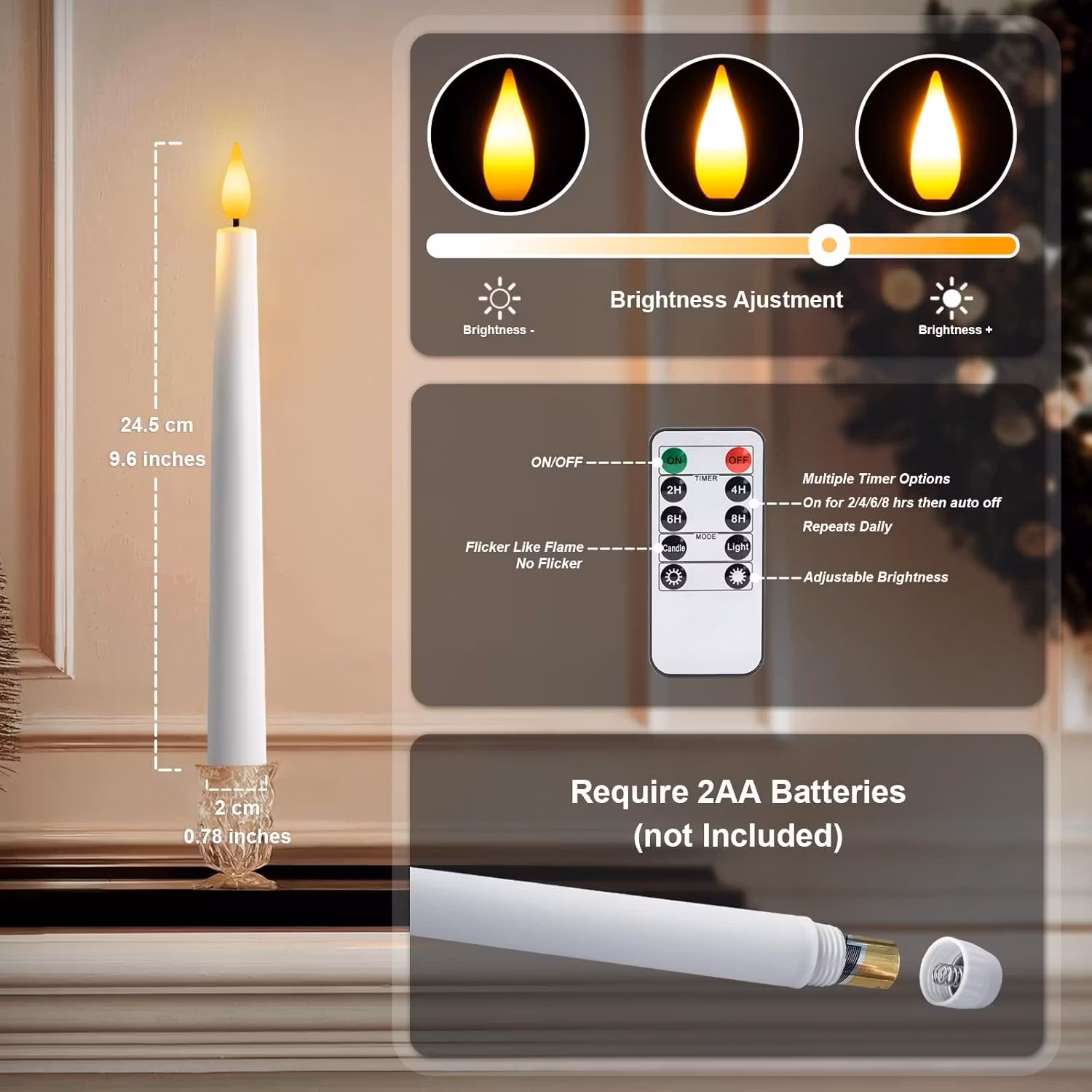 LED-Taperljus med Timer