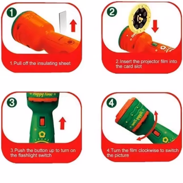 Projektorficklampa med julmotiv