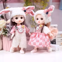 16 cm söta mini-dockor för flickor – Justerbara prinsessdockor