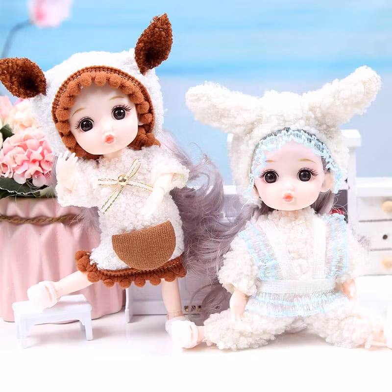 16 cm söta mini-dockor för flickor – Justerbara prinsessdockor