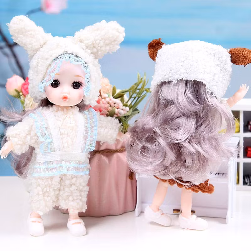 16 cm söta mini-dockor för flickor – Justerbara prinsessdockor