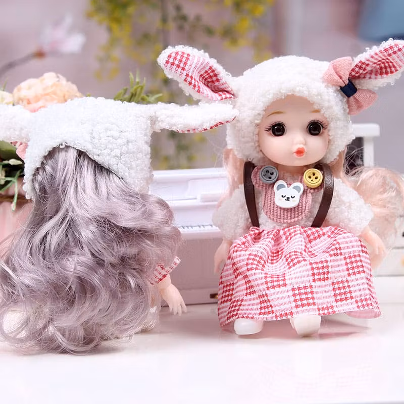 16 cm söta mini-dockor för flickor – Justerbara prinsessdockor