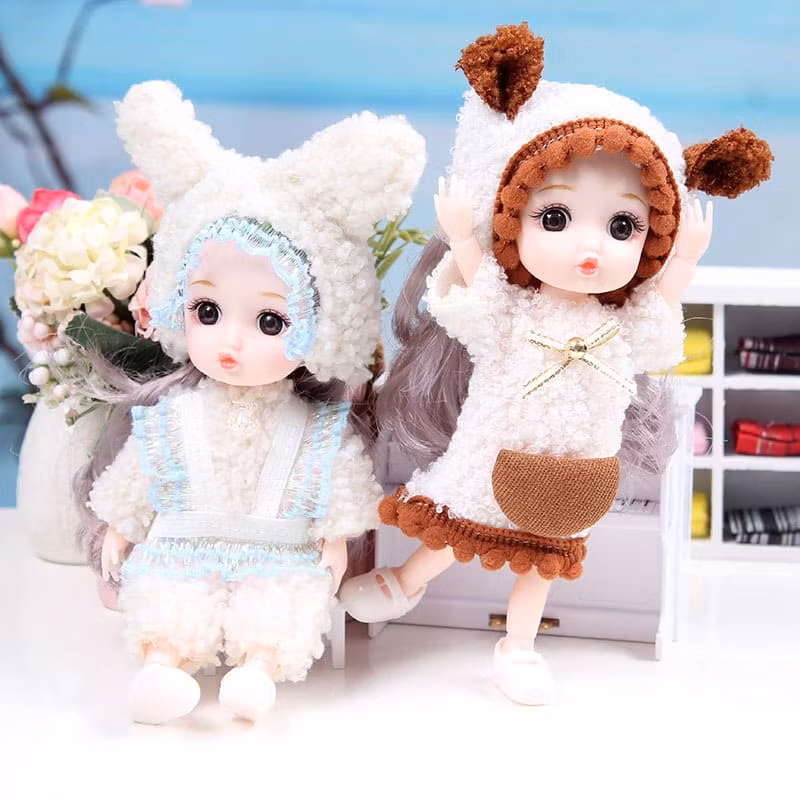 16 cm söta mini-dockor för flickor – Justerbara prinsessdockor