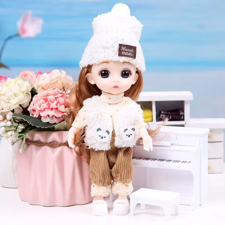 16 cm söta mini-dockor för flickor – Justerbara prinsessdockor