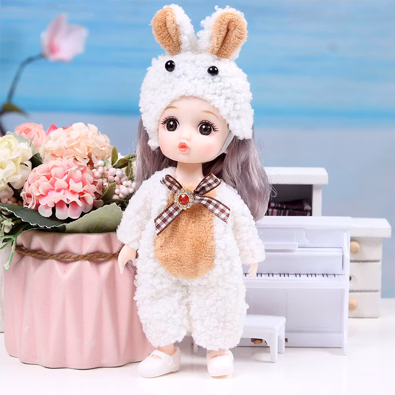 16 cm söta mini-dockor för flickor – Justerbara prinsessdockor