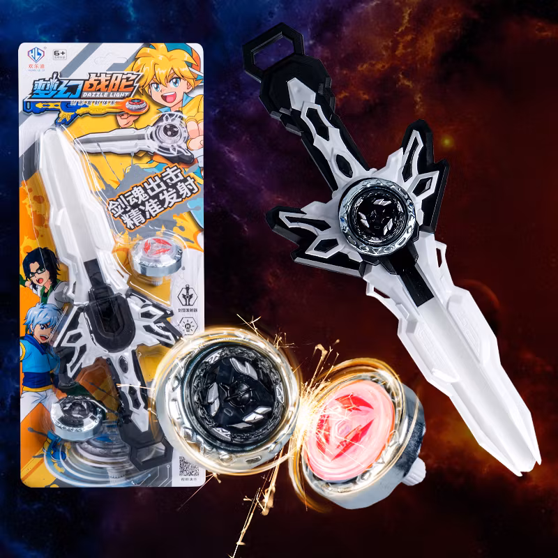 Gyro med LED och Svärdslansering | Barn 6+ svart