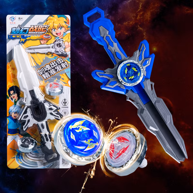 Gyro med LED och Svärdslansering | Barn 6+ blå