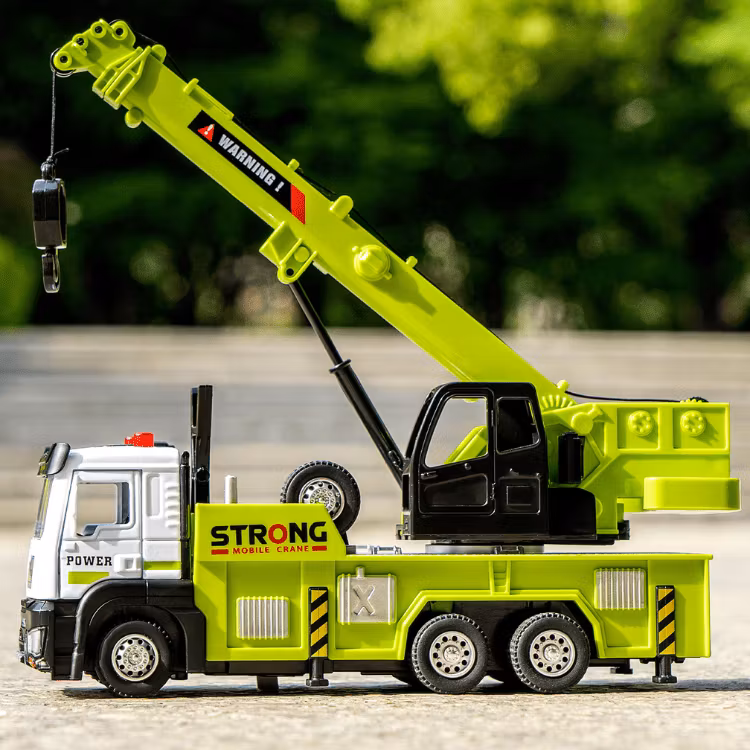 Metal Diecast Rescue Truck with Double Hook and Sound – Engineering Vehicles for Kids 2026