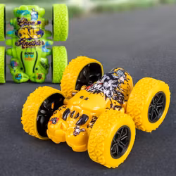 Mini Stuntbil för Barn – 360° Double-Side Graffiti Flip Car med Inertia Drive