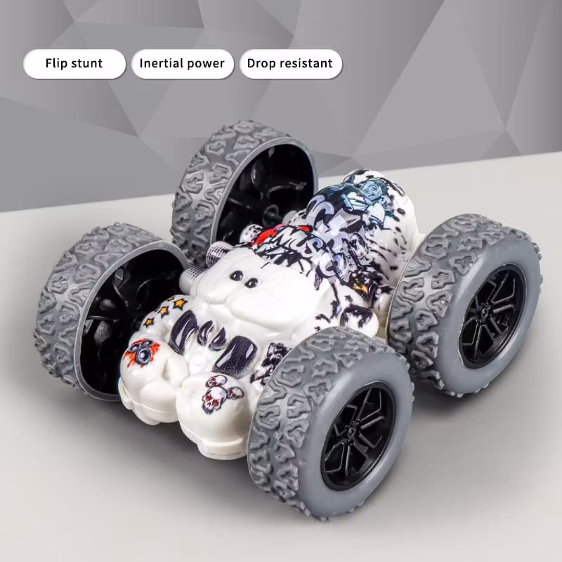 Mini Stuntbil för Barn – 360° Double-Side Graffiti Flip Car med Inertia Drive