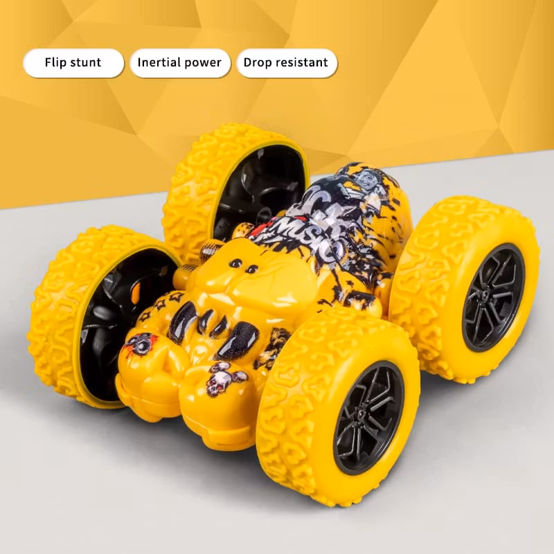 Mini Stuntbil för Barn – 360° Double-Side Graffiti Flip Car med Inertia Drive